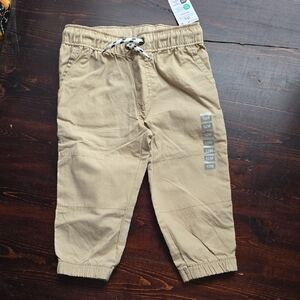 NWT Carter's Khaki Jogger Pants for Baby Boy - Size 12 Months